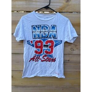 Mitchell & Ness NBA 1993 All-Stars Graphic T-Shirt White Mens Small Retro Tee